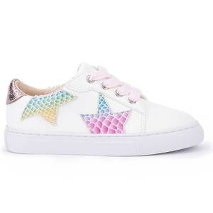 NEW YOSI SAMRA kids miss harper sneaker in rainbow white multi